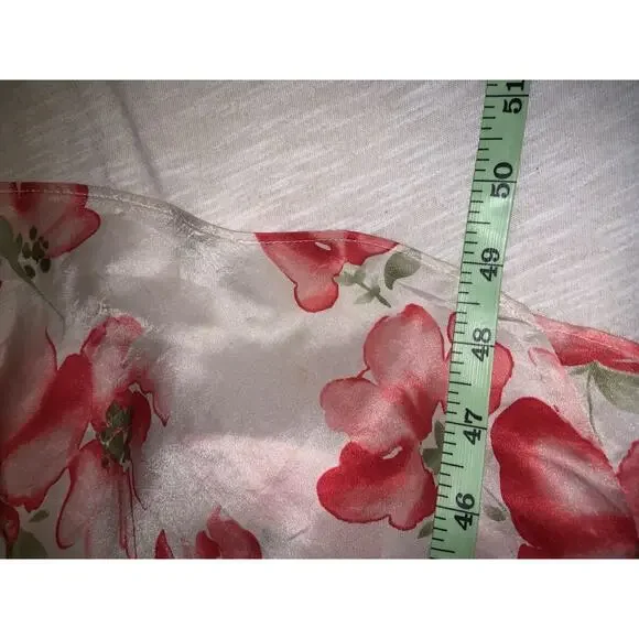 VINTAGE Y2K FLORAL SILK SLIP DRESS LINGERIE AUGUST SILK SIZE MEDIUM - Picture 6 of 6